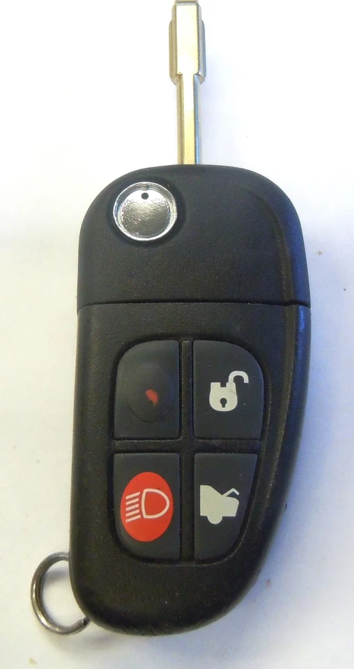 Mando a distancia sin llave Jaguar abatible coche llavero control FCC ID CWTWB1U243 interruptor hoja Foto 1 de 4