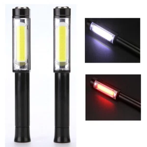 Protable COB LED work light Lamp Hand Magnetic flashlight torches white red AAA - Picture 1 of 6