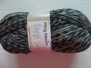 Mary Maxim Step Softly wool blend sock yarn, Grey Mix, 1 skein (430 yds) - Picture 1 of 2