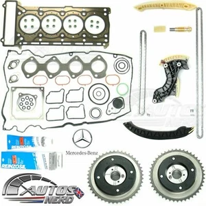Kit Catena Temporizzazione & Regolatore Albero a Camme & Set Guarnizioni Testa Mercedes 1.8 Compressore - Foto 1 di 9