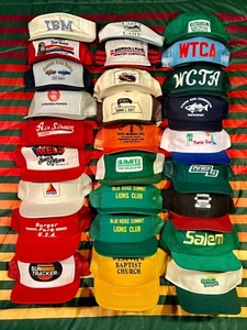 Lot Of 27 Vintage Snapback Trucker Hats Mesh Foam Cap Visors 70’s 80’s 90’s - Picture 1 of 4