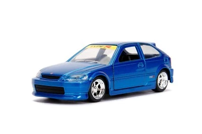 JADA JDM TUNERS 1997 HONDA CIVIC EK TYPE R BLUE 1:32 DIECAST MODEL 5" NEW NO BOX - Image 1 of 4