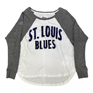 NHL St. Louis Blues Sequined Logo Long Sleeve Shirt Medium - Picture 1 of 1