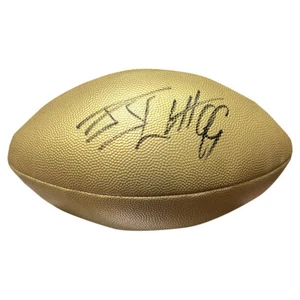 J.J. Watt Autographed Gold Football - Bild 1 von 1