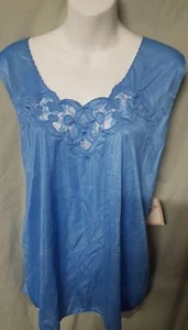 Ventura Periwinkle Blue Camisole Top Tank 26" Long 2x 3x 4x 5x Lace - Picture 1 of 4