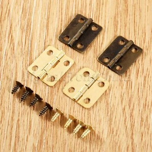 10/50 piezas Caja de joyas caja de madera estuche de madera bisagras con tornillos - Imagen 1 de 13