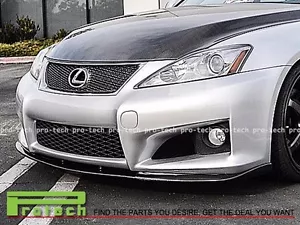 L Style Carbon Front Bumper Add-On Lip CF For 2006-2013 Lexus ISF IS F Only - Picture 1 of 2