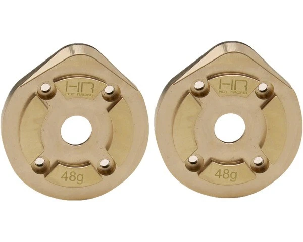 Hot Racing Axial Capra UTB Brass SCX III Currie F9 Portal Knuckle Caps AUTB21CH - Image 1 of 3