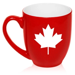 16 oz Bistro Ceramic Coffee Mug Cup Maple Leaf - Picture 1 of 12