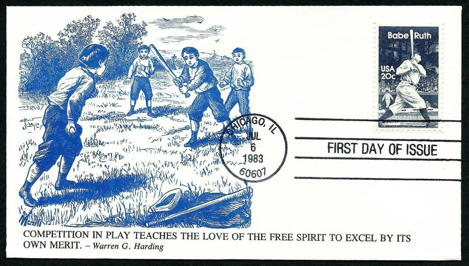 USA, SCOTT # 2046, KMC VENTURE FDC COVER - BASEBALL LEGEND BABE RUTH, YEAR 1983 - Image 1 of 1