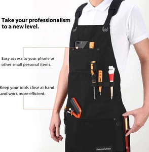 Housolution Tool Apron Work Apron Waxed Canvas Oil-resistant Tool Belt Waterprof - Picture 1 of 7