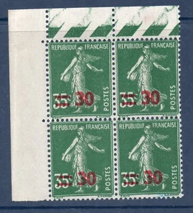 BLOC DE 4 TIMBRES BDF N° 476 NEUF XX - SEMEUSE SURCHARGEE- TTB - - Picture 1 of 1