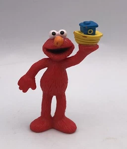 Figura de PVC ELMO con JUGUETE BARCO Plaza Sésamo Cake Topper Tyco - Imagen 1 de 2