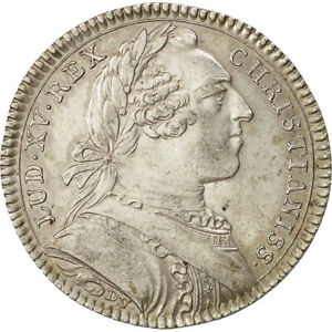 [#552286] France, Jeton, Louis XV, Monnaie de Paris, 1723, SUP, Argent, Feuarden