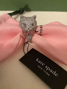 NWT Kate Spade New York Pawlina Cat Cocktail Ring Size 7 New - Picture 1 of 24