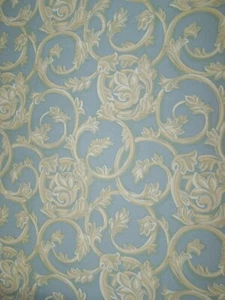 Sky Blue Curtain Fabric Forbo Lancaster Floral Cotton Upholstery by m Made in UK - Picture 1 of 12