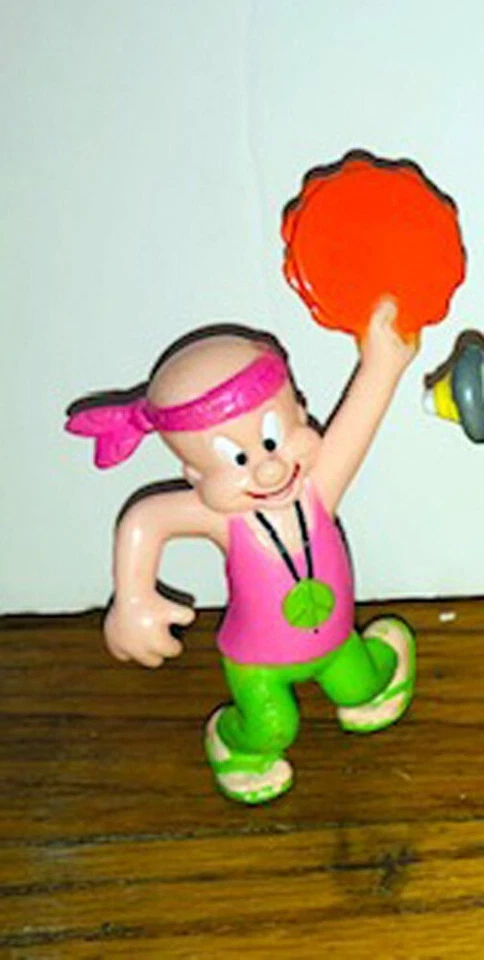 Figura PVC Looney Tunes ELMER FUDD Hippie con Pandereta 2.5" 1994 Warner Bros Foto 1 de 1