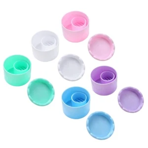 Nail Art Brush Cleaner Cup With Lid Glitters Removable Professional Accessories - Afbeelding 1 van 13