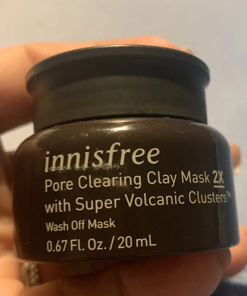 Máscara de arcilla limpiadora de poros Innisfree 2X tamaño de viaje 0,67 OZ 20 ml lavado nueva sin caja Foto 1 de 1