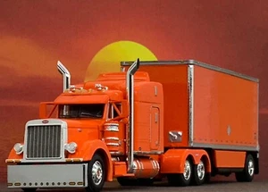 1/64 DCP PETERBILT 379 63" MID ROOF W/ 28' WABASH PUP TRAILER - Picture 1 of 7