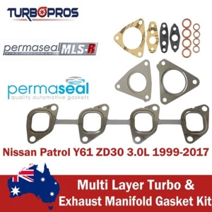 Permaseal Turbo+Exhaust Manifold Gasket Kit For Nissan Patrol Y61 ZD30 3.0L - Bild 1 von 5