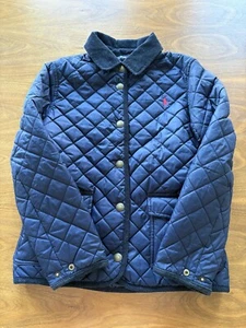 Polo Ralph Lauren Girl's M(8-10) Water-Resistant Barn Jacket Navy Blue No Hood - Picture 1 of 10