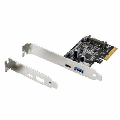 Silverstone ECU03 Low Profile 1 x USB3.1 (A)/USB3.1(C) , PCI-E Gen2.0 x2 Card - Image 1 of 3