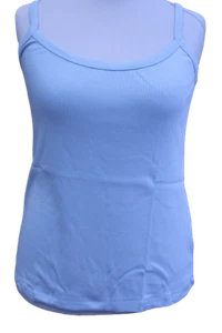 Sheego Damen Shirt Hellblau 44 Top Basic Träger Spaghettiträger Unterhemd Sommer - Bild 1 von 6