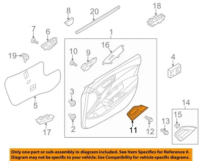 Оригинальная отделочная ручка для передней двери HYUNDAI 12-17 Veloster 827602V000RDR - Изображение 1 из 2