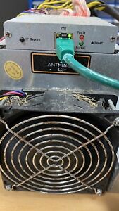 FAULTY Bitmain Antminer L3+ 504 MH/S Litecoin, Dogecoin Scrypt Miner with PSU