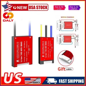 Daly Lifepo4 BMS Li-ion 4S 8S 10S 13S 16S 10A-100A For Battery Pack Board AEU US - Picture 1 of 15