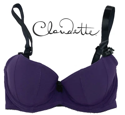Claudette Sophia Icon Balconette Bra Women's Comfy Underwear Sexy Lingerie Grape - Image 1 of 4