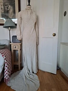 Original 1930s Gold Lame Wedding Dress - Picture 1 of 12