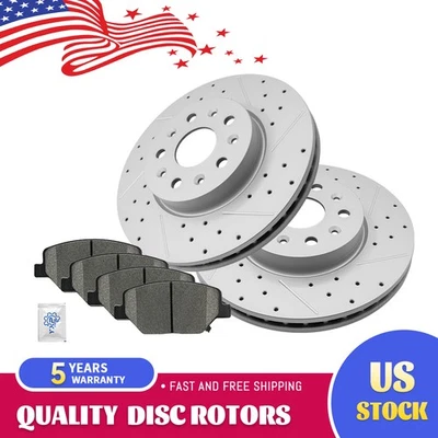 Комплект передних тормозных дисков и керамических колодок для Chevy Camaro 2016 - 2021 годов выпуска - Изображение 1 из 4