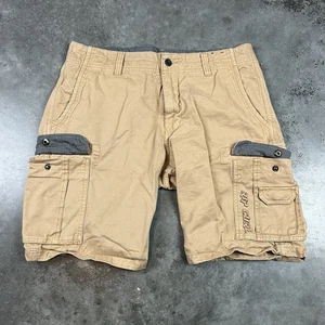 Rip Curl Cargo Shorts Mens 33 Beige Baggy Beach Outdoors Y2K - Picture 1 of 20