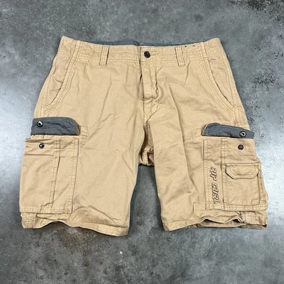 Rip Curl Cargo Shorts Mens 33 Beige Baggy Beach Outdoors Y2K - Image 1 of 4
