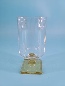 Vaso Federal Topacio Nórdico Vástago Vidrio Vintage Pequeño Jugo Cordial - Imagen 1 de 3