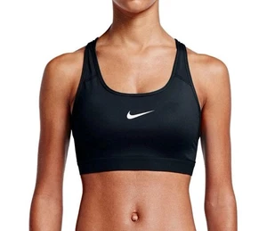 NEW NIKE [M] Women's DRI-FIT Medium Support Padded Sports Bra-Black 849699-013 - Picture 1 of 4