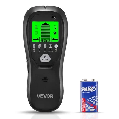 VEVOR Stud Finder Wall Scanner 5 in 1 Electronic Wall Stud Detector LCD Black - Image 1 of 4