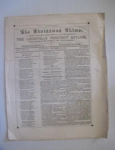 PAPIER: DAS WEIHNACHTSGLOCKENSPIEL. VORTEILE DER LOUISVILLE BUSSANSTALT. NOV 1849 - Bild 1 von 3