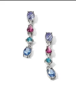 BRIGHTON ONE LOVE JEWEL SLIM POST DROP DANGLE EARRINGS - Picture 1 of 2