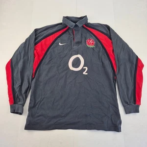 Camisa de Rugby Inglaterra Grande Azul Para Hombre 2003-05 100% Algodón Bordada De Colección - Imagen 1 de 10