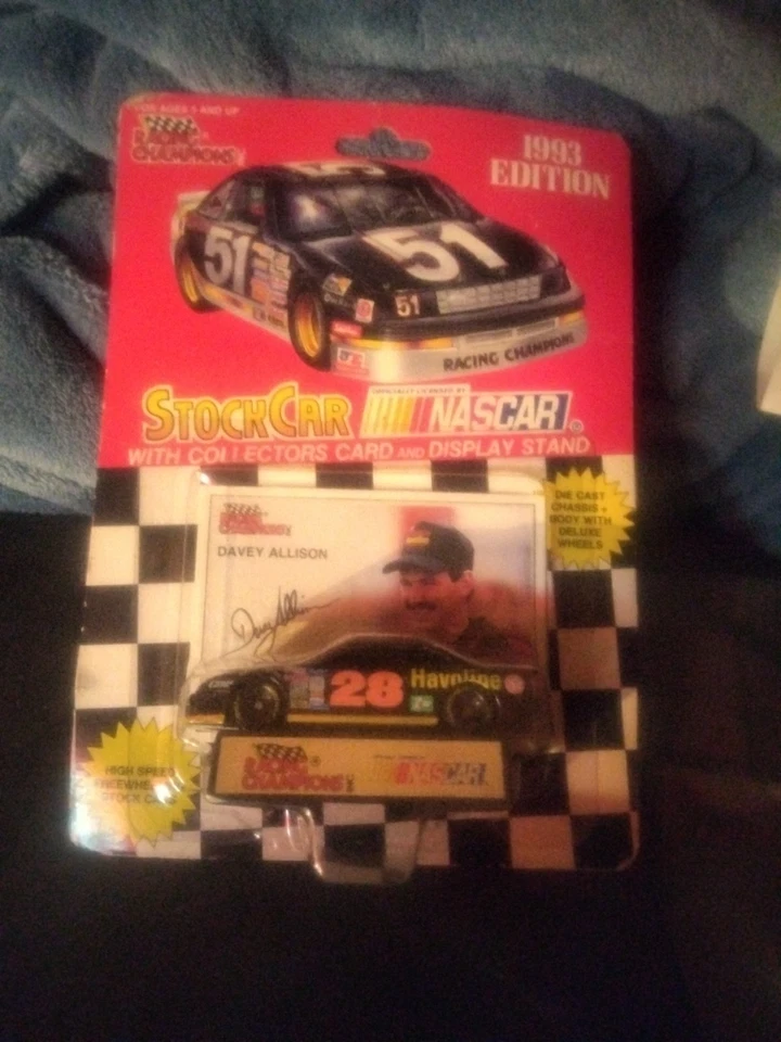 1993 Edition Stock Car With Collectors Card And Display Stand Davey Allison - Image 1 of 4
