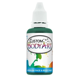 1 oz GREEN Custom Body Art Water-Based Airbrush Face and Body Paint Make-Up - Picture 1 of 4