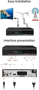 2025 Nuevo Español TDT Decodificador TV DVB-T T2 H265 HEVC FTA Full HD PVR, - Imagen 1 de 3