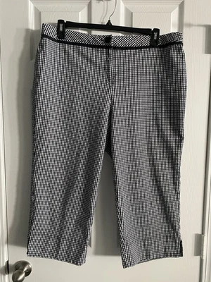 Pantalones capri MUJER Talla Grande 18W REQUISITOS MUJER Negro/Blanco Cuadros Foto 1 de 4