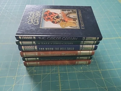6 The Great Writers Library Hc Books The Great Gatsby Robinson Crusoe Tale Of... - Image 1 of 4