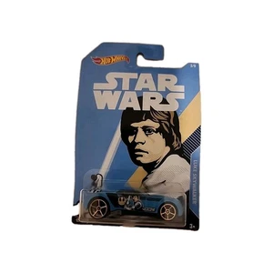 2017 Hot Wheels Star Wars Luke Skywalker 3/8 Blue! New On Card! - Picture 1 of 1