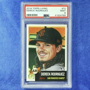 2018 Topps Living Set Card #72 Dereck Rodriguez - PSA #41624769 (MINT 9) - Picture 1 of 2