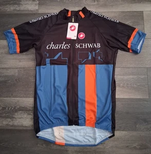 Castelli Charles Schwab Cycling Team Jersey Full Zip Size 2XL A0155 NWT - Picture 1 of 12